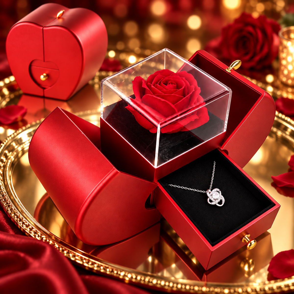 QIQEN EverRose – Pendant Necklace with Gift Box