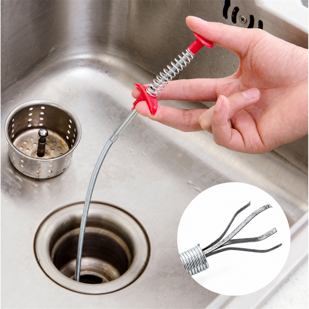 QIQEN DrainFlex – Pulitore flessibile per scarichi 60 cm